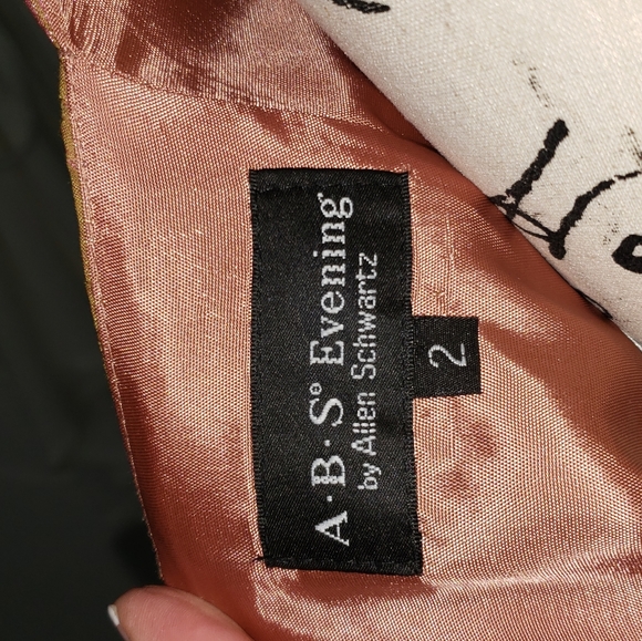 ABS by Allen Schwartz Evening Gown-metallic pink - Picture 6 of 6